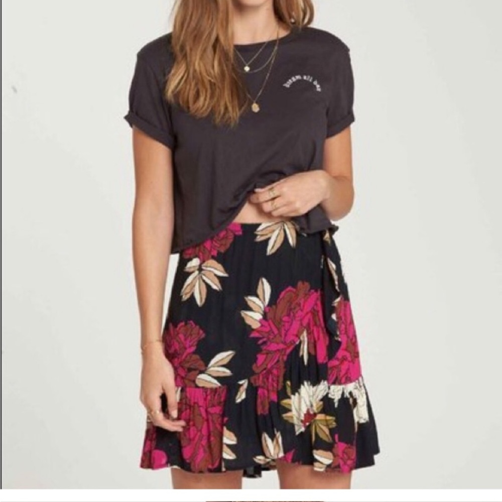 Billabong For the Ride Floral Skirt M